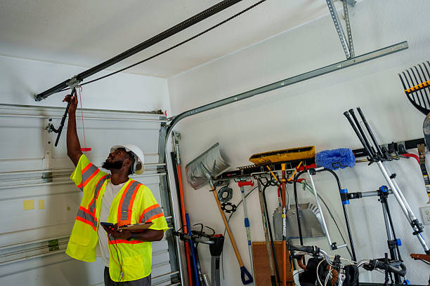 Professional Garage Door Panel Replacement technician working in Blair, WI